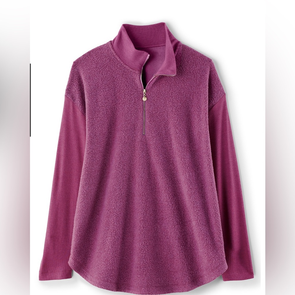 NWOT Soft Surroundings Pullover Fleece Tunic “Adalyn” L 14 16